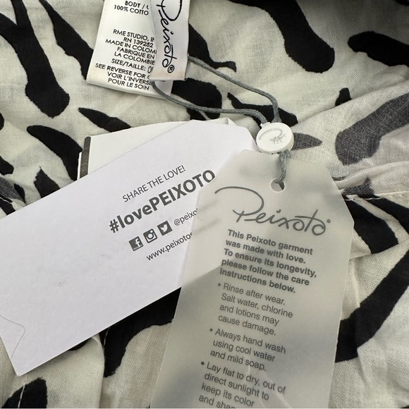 PEIXOTO Wild Zebra Josephine Cover Up One Size - Picture 7 of 8